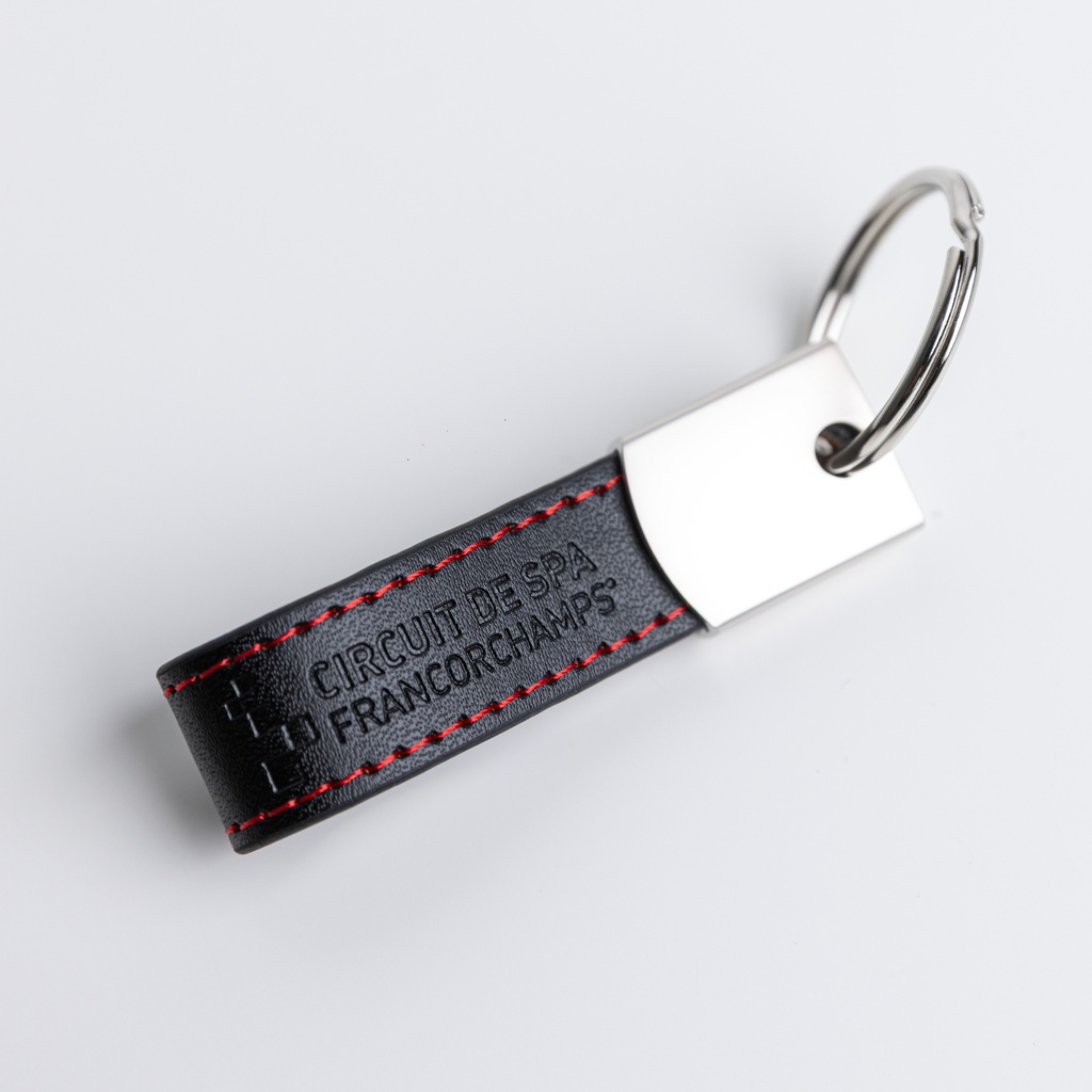 Porte-clé Simili - Noir/ Rouge