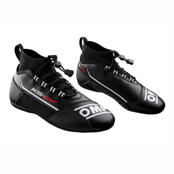 OMP KS-2F Kart Boots - Colour: Black, Size: UK 9.5 / Eur 44