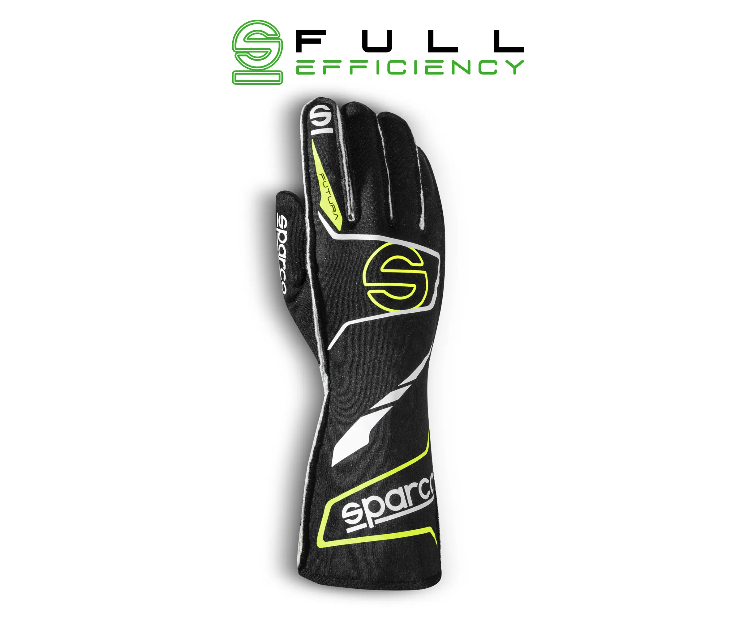 [001365] Sparco - Gants Futura Efficiency (NOIR/JAUNE FLUO, 8)