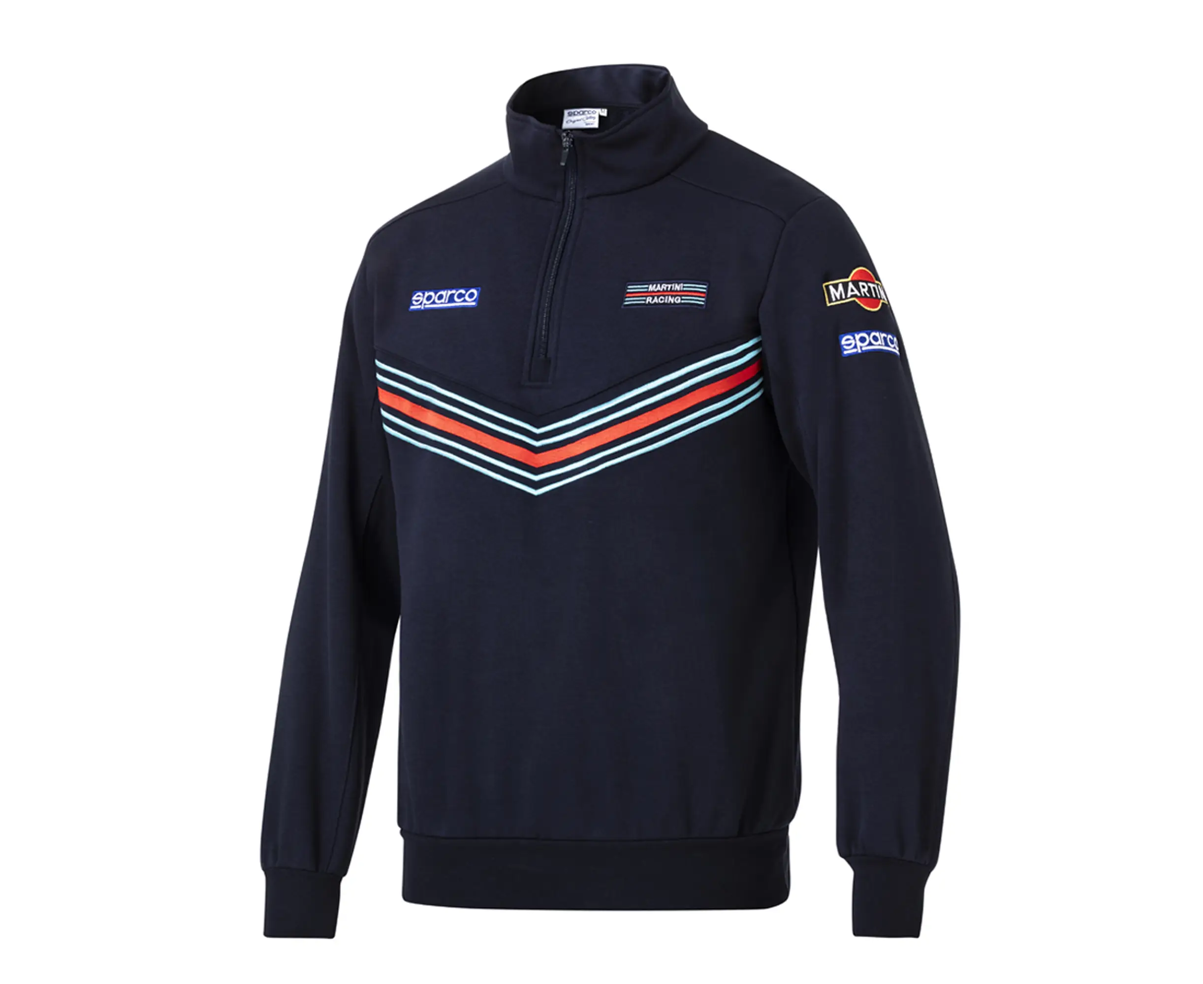 [013037MRBM3L] Sparco - Sweat-Shirt Half Zip Martini Racing (BLEU MARINE, L)
