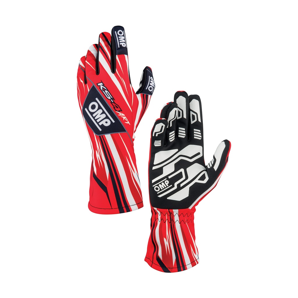 [KB0-2757-A01-063-004] KS-4 ART - Gants Karting - Pour Enfant (ROUGE/BLANC, 4)