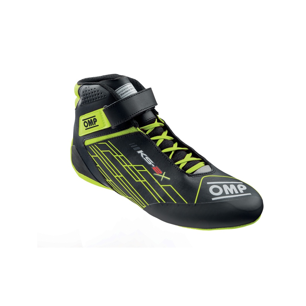 [KC0-0839-AK1-178-32] KS-2X - Chaussures Karting FIA 8877-2022 - Pour Enfant (NOIR/JAUNE FLUO, 32)