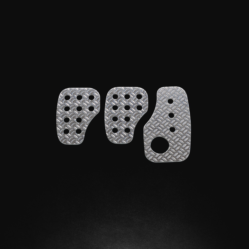 Set 3 Pédales Aluminium Sablé