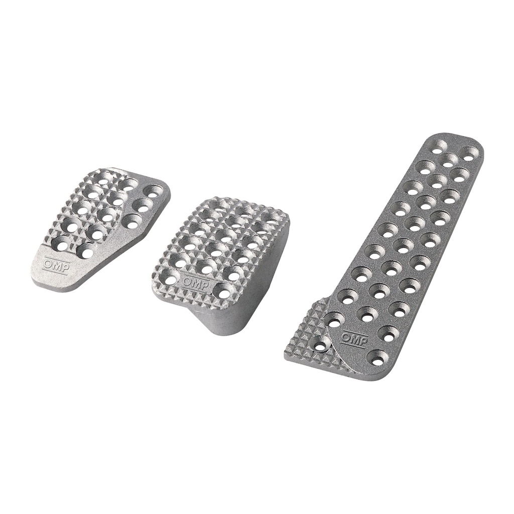 Set 3 Pédales Racing Aluminium Argent