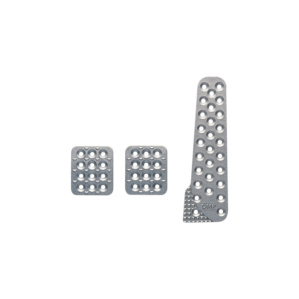 Set 3 Pédales Aluminium Sablé Argent